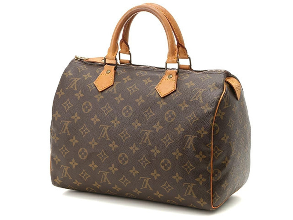 Louis Vuitton Leather Monogram Brown Speedy Brown